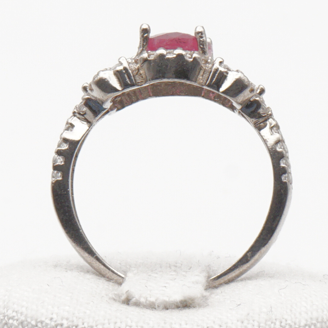 925 Silber Damen Ring mit echtem Rubin - Yaqoot