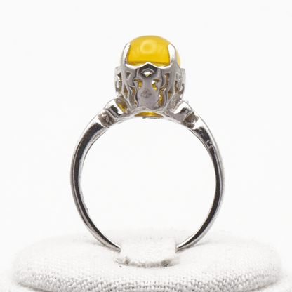 925 Silber Damen Ring mit Jemen Achat - Aqeeq Sharaf al Shams
