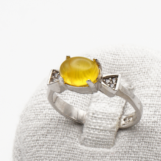 925 Silber Damen Ring mit Jemen Achat - Aqeeq Sharaf al Shams