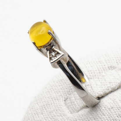 925 Silber Damen Ring mit Jemen Achat - Aqeeq Sharaf al Shams