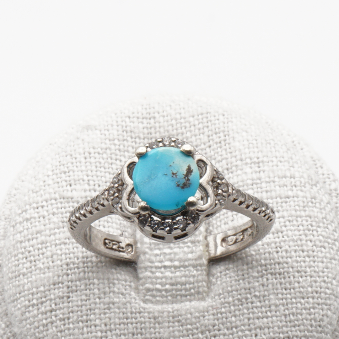 925 Silber Damen Ring mit Türkis Firouz Nishabouri - Handarbeit