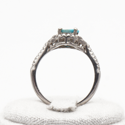 925 Silber Damen Ring mit Türkis Firouz Nishabouri - Handarbeit