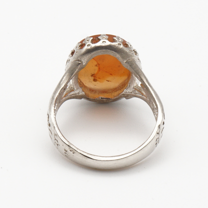 925 Silber Herrenring mit echtem Jemen Achat - Aqeeq Yamani