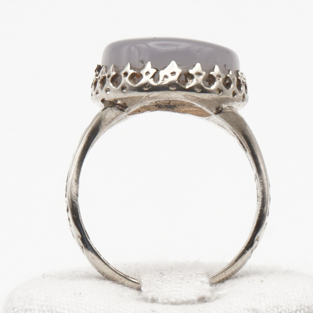 925 Silber Herrenring mit echtem Jemen Achat - Aqeeq Yamani