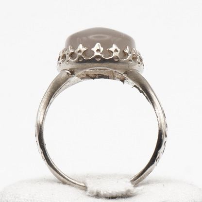 925 Silber Herrenring mit echtem Jemen Achat - Aqeeq Yamani