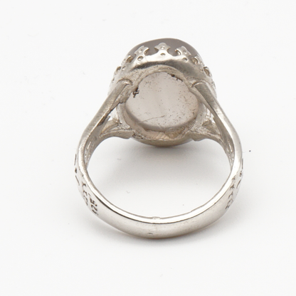 925 Silber Herrenring mit echtem Jemen Achat - Aqeeq Yamani