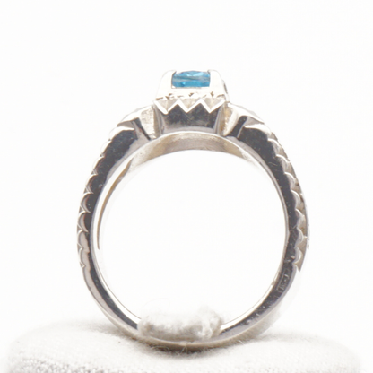 925 Silber Herrenring mit echtem Blautopas - Handarbeit - Premiumqualität
