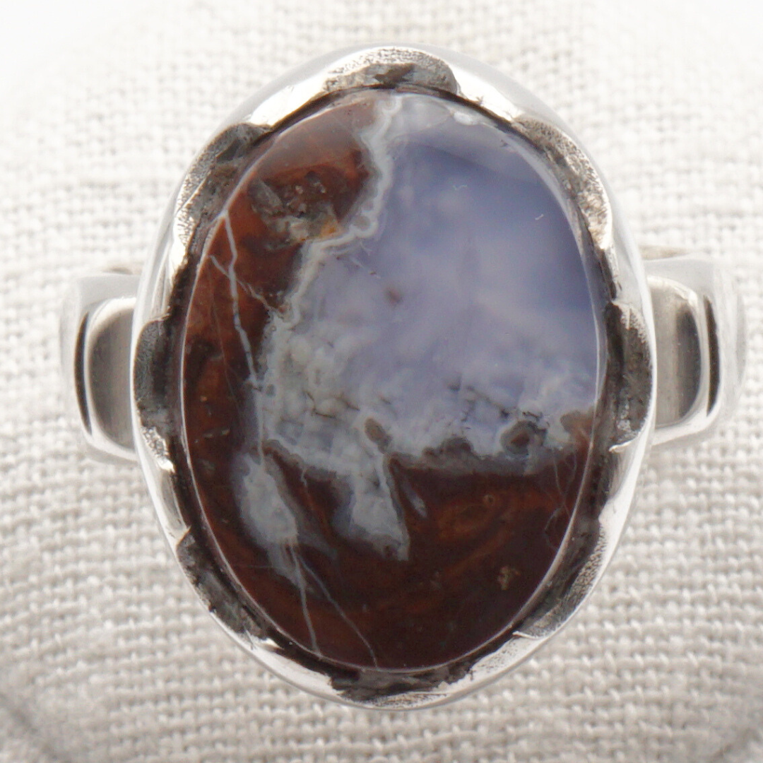 925 Silber Herrenring mit Jemen Achat - Aqeeq Yamani Handarbeit - Premium
