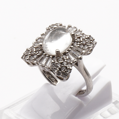 925 Silber Damen Ring mit Bergkristall aus Najaf - Durr al Najaf