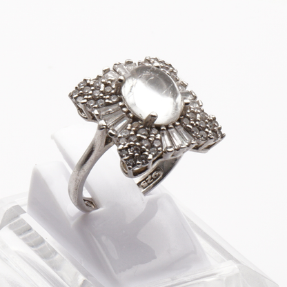 925 Silber Damen Ring mit Bergkristall aus Najaf - Durr al Najaf