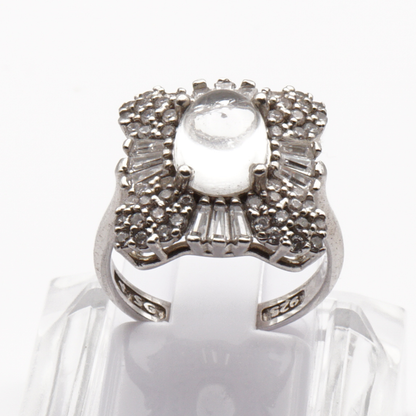 925 Silber Damen Ring mit Bergkristall aus Najaf - Durr al Najaf