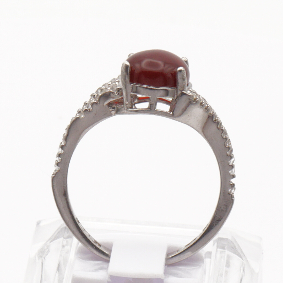 925 Silber Damen Ring mit Jemen Achat - Aqeeq Yamani
