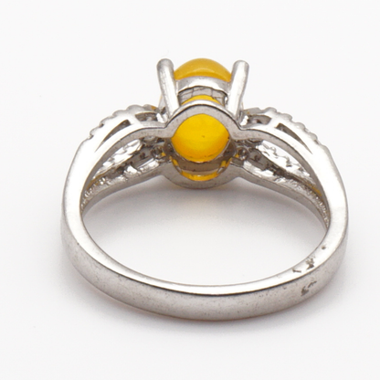 925 Silber Damen Ring mit Jemen Achat - Aqeeq Sharaf al Shams