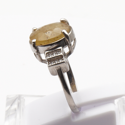 925 Damen Ring mit echtem Saphir