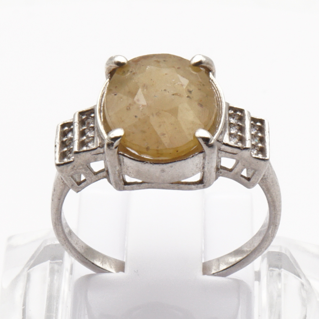 925 Damen Ring mit echtem Saphir