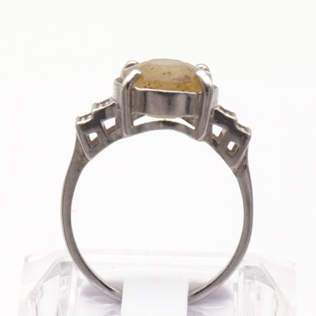 925 Damen Ring mit echtem Saphir
