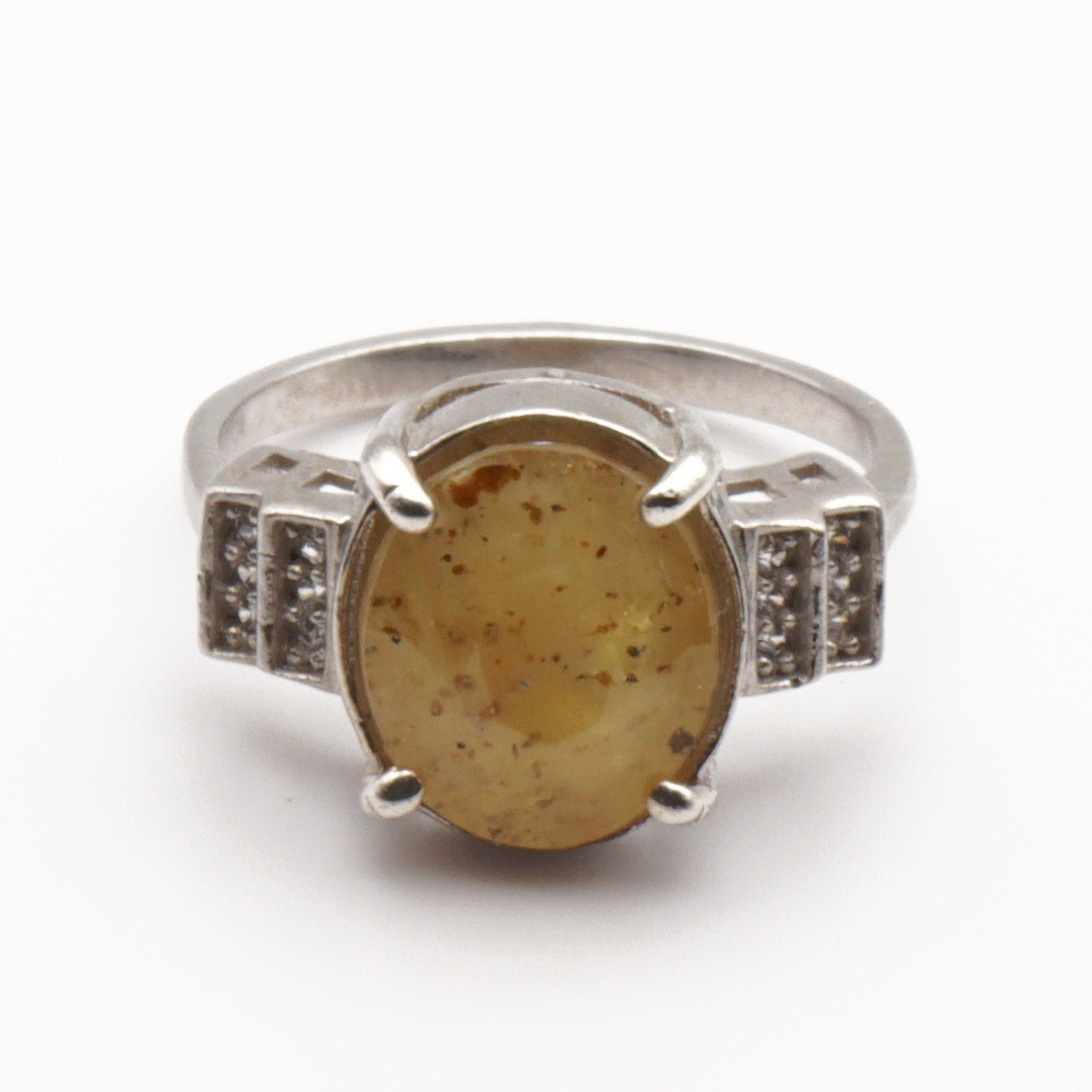 925 Damen Ring mit echtem Saphir
