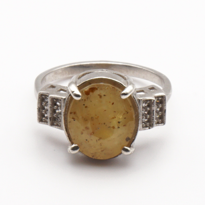 925 Damen Ring mit echtem Saphir