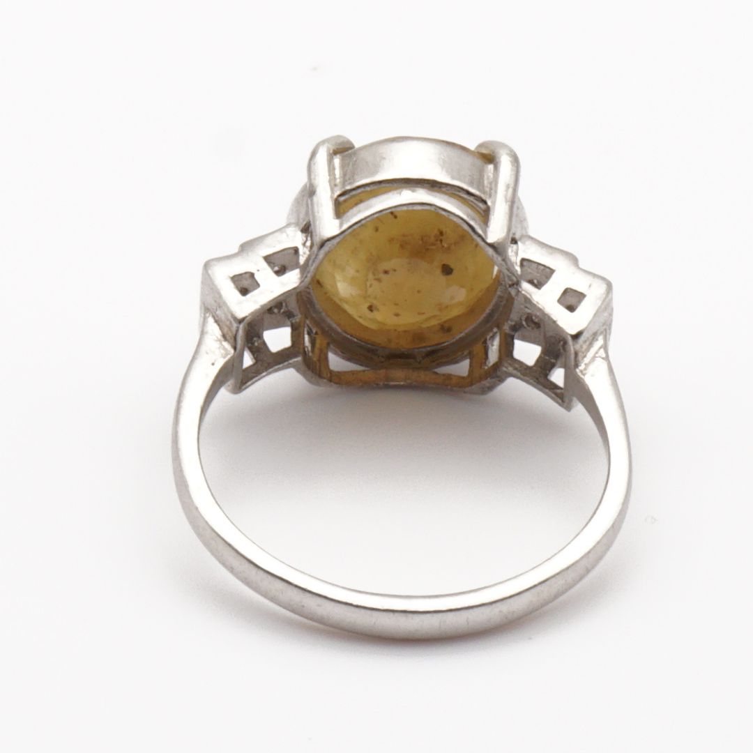 925 Damen Ring mit echtem Saphir