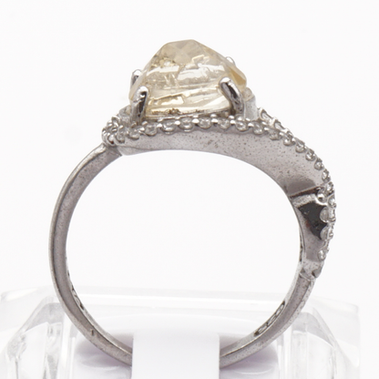 925 Silber Damen Ring mit echtem Citrin