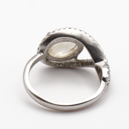 925 Silber Damen Ring mit echtem Citrin