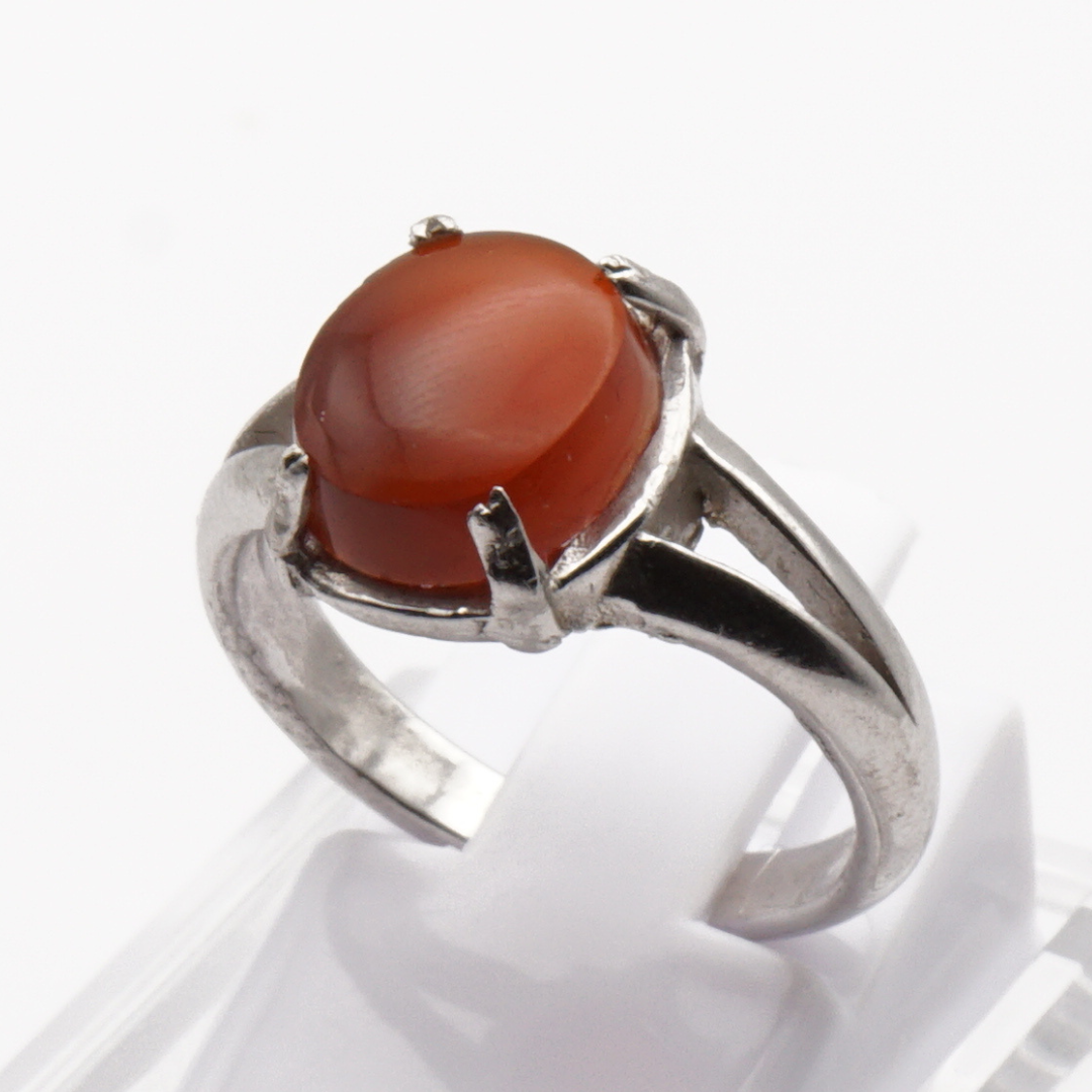 925 Silber Damen Ring mit Jemen Achat - Aqeeq Yamani