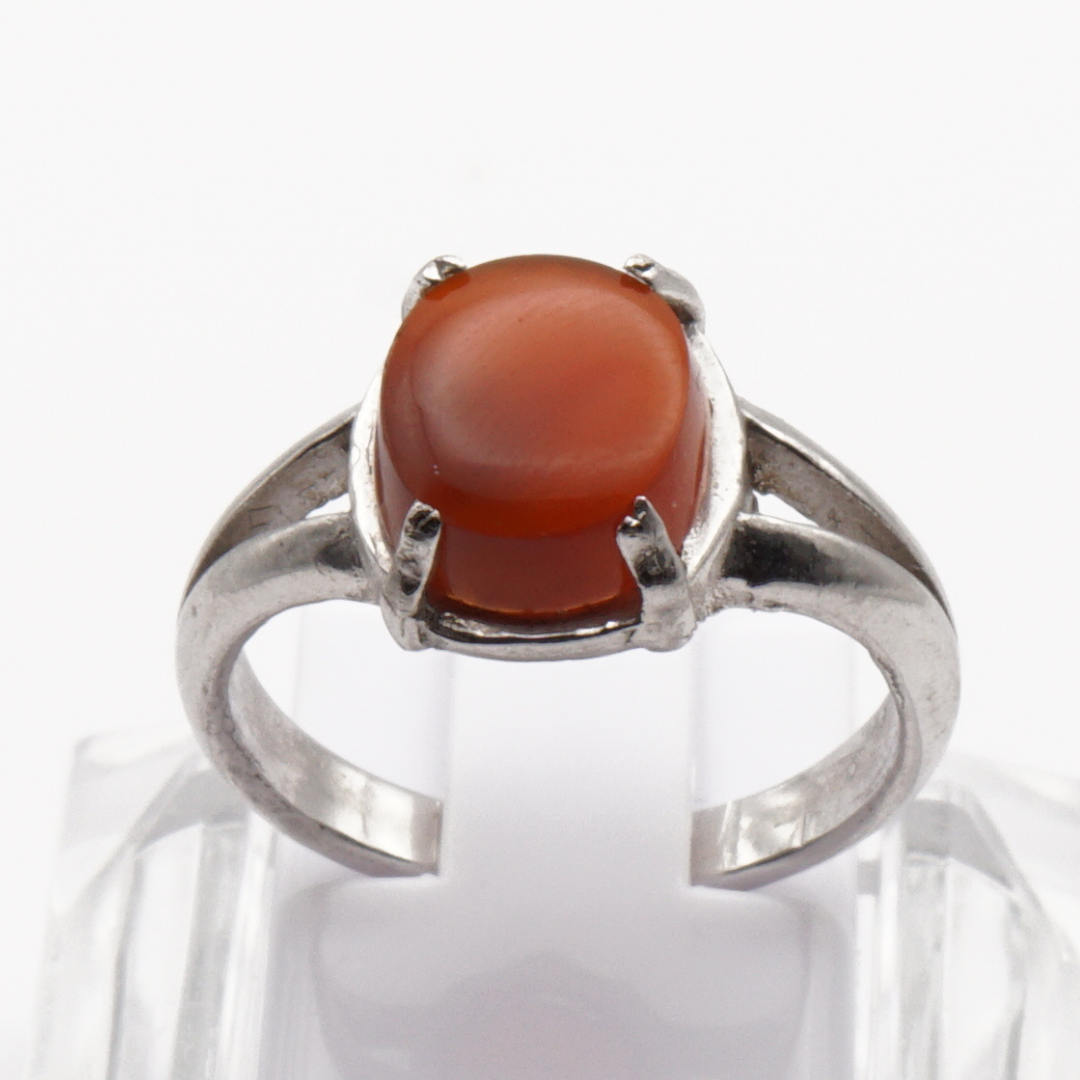 925 Silber Damen Ring mit Jemen Achat - Aqeeq Yamani