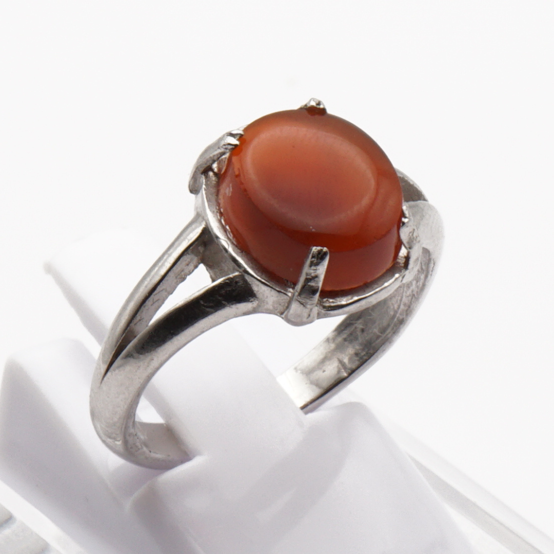 925 Silber Damen Ring mit Jemen Achat - Aqeeq Yamani