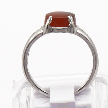 925 Silber Damen Ring mit Jemen Achat - Aqeeq Yamani