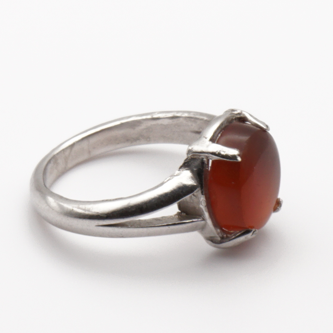 925 Silber Damen Ring mit Jemen Achat - Aqeeq Yamani