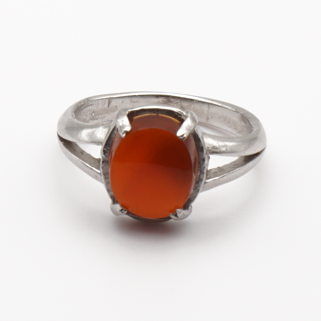 925 Silber Damen Ring mit Jemen Achat - Aqeeq Yamani