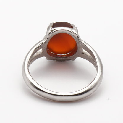 925 Silber Damen Ring mit Jemen Achat - Aqeeq Yamani