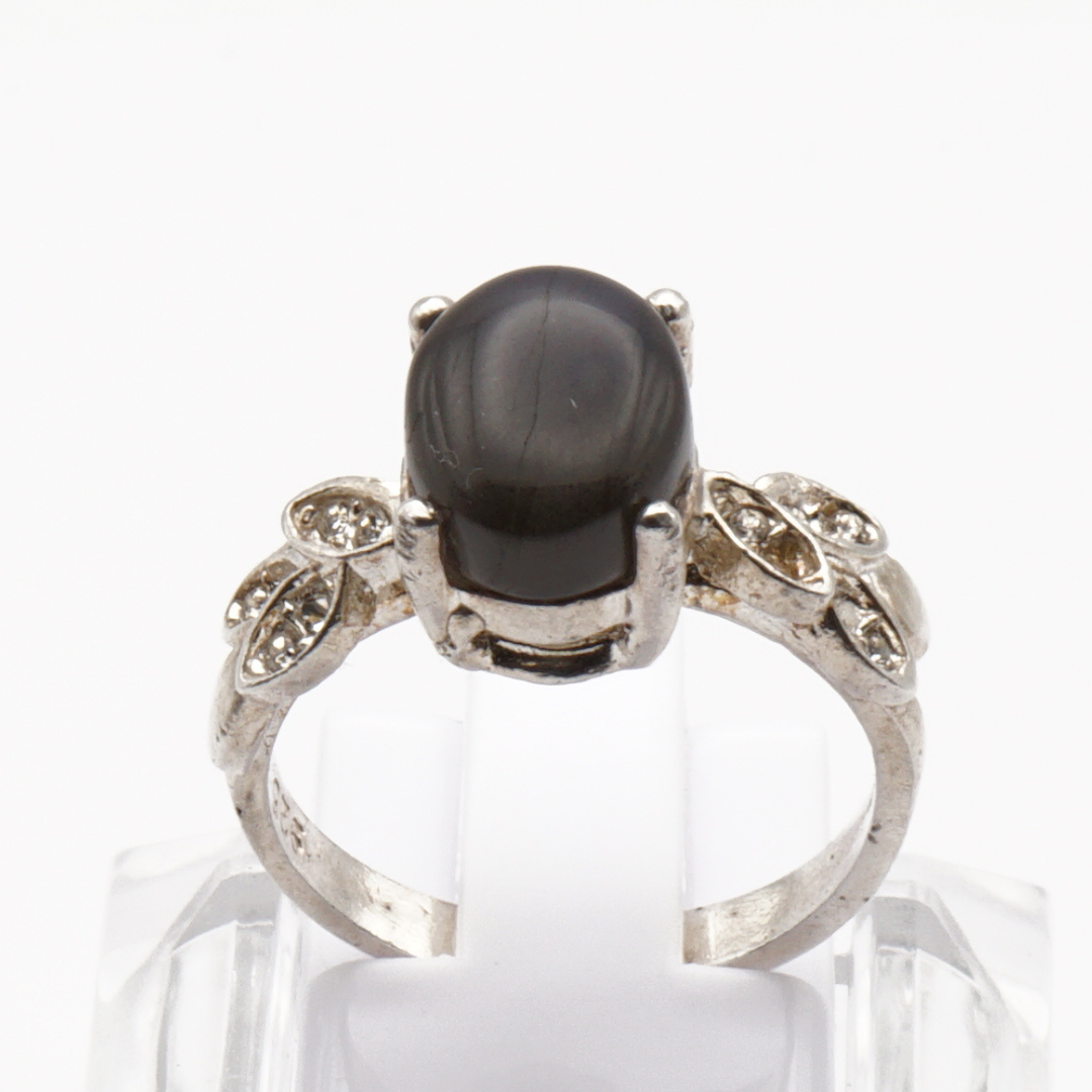 925 Silber Damen Ring mit schwarzem Labradorit
