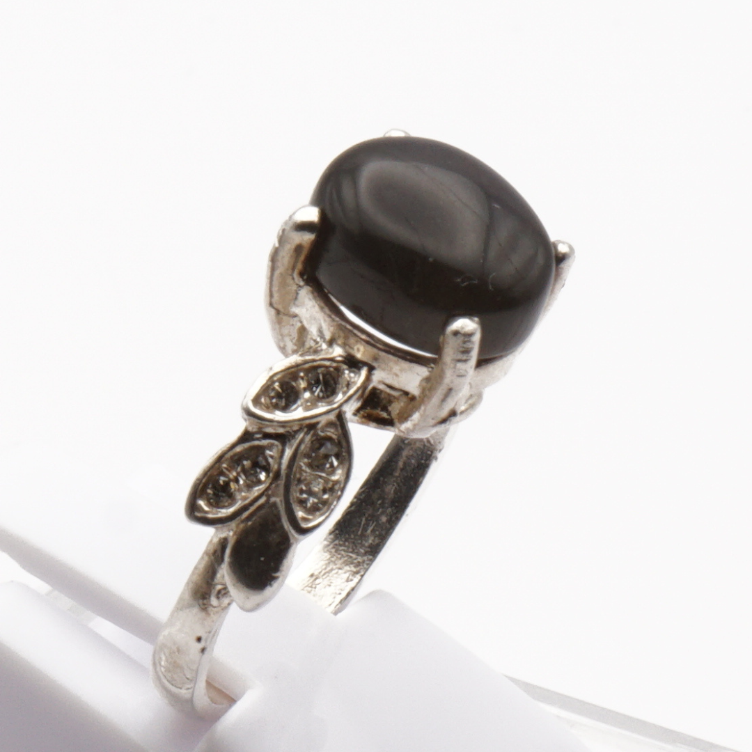 925 Silber Damen Ring mit schwarzem Labradorit