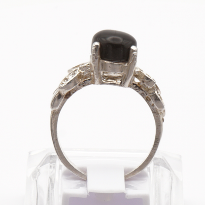 925 Silber Damen Ring mit schwarzem Labradorit
