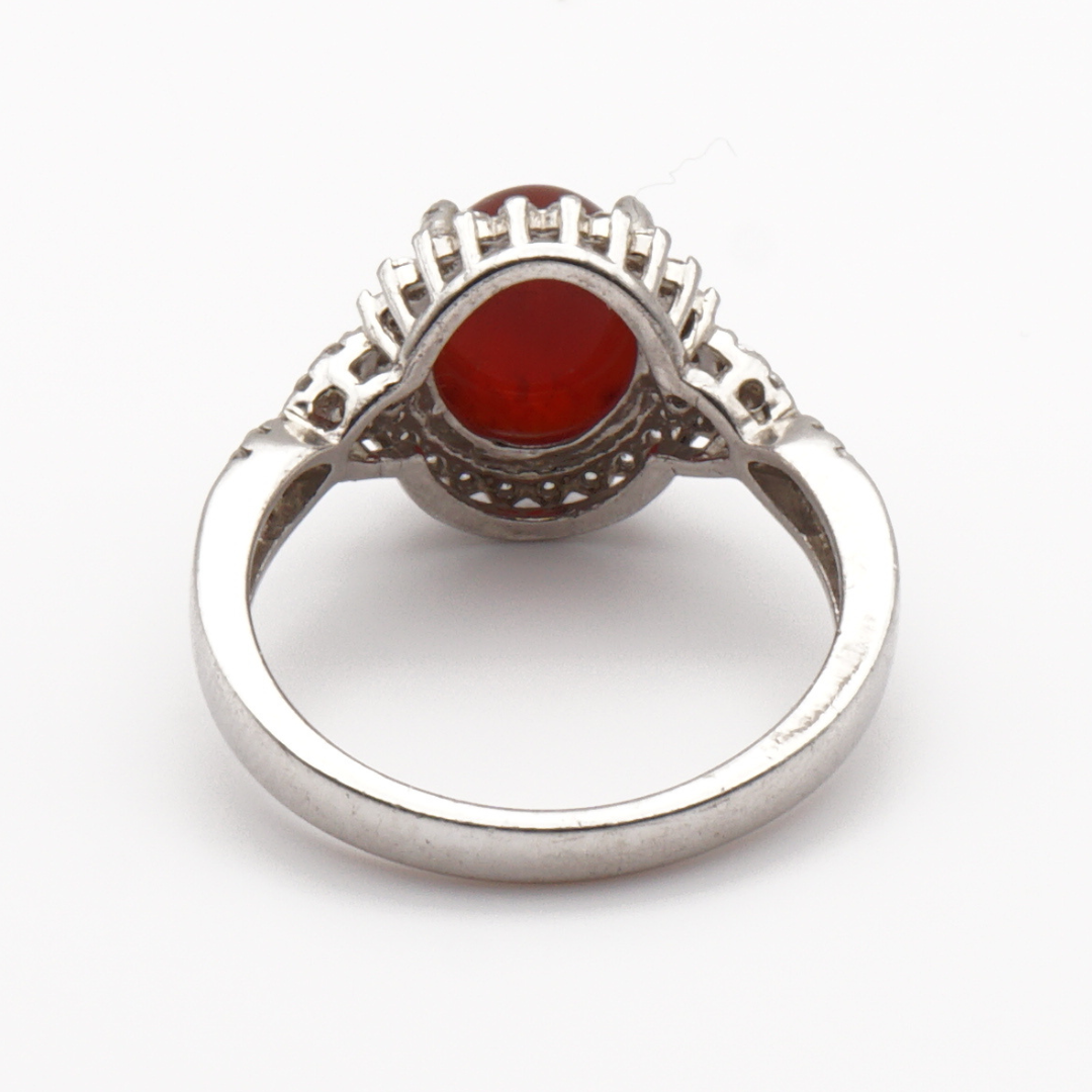 925 Silber Damen Ring mit Jemen Achat - Aqeeq Yamani