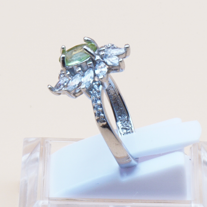 925 Damen Ring mit echtem Peridot - Zabarjad