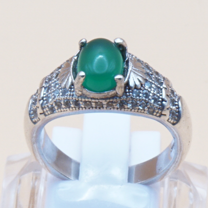 925 Silber Damen Ring mit Jemen Achat Aqeeq Yamani