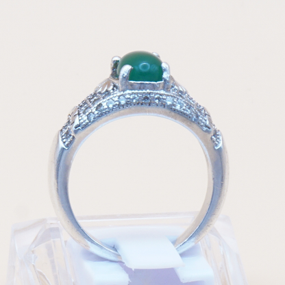 925 Silber Damen Ring mit Jemen Achat Aqeeq Yamani