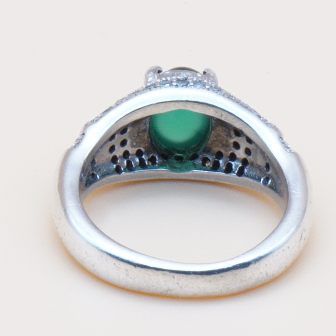 925 Silber Damen Ring mit Jemen Achat Aqeeq Yamani