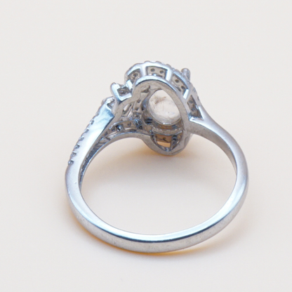 925 Silber Damen Ring mit Bergkristall aus Najaf - Durr al Najaf - Rutilquarz