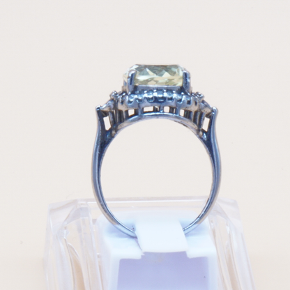 925 Damen Ring mit echtem Lemonquarz