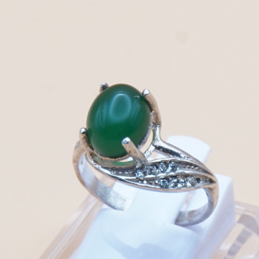 925 Silber Damen Ring mit Jemen Achat Aqeeq Yamani