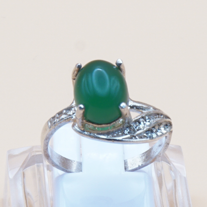 925 Silber Damen Ring mit Jemen Achat Aqeeq Yamani