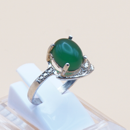 925 Silber Damen Ring mit Jemen Achat Aqeeq Yamani