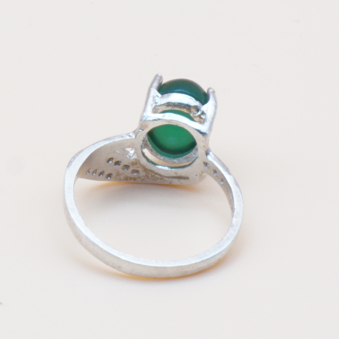 925 Silber Damen Ring mit Jemen Achat Aqeeq Yamani