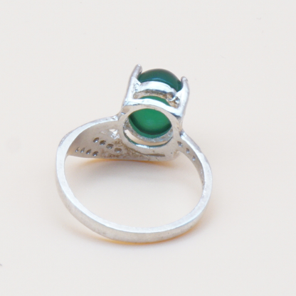 925 Silber Damen Ring mit Jemen Achat Aqeeq Yamani