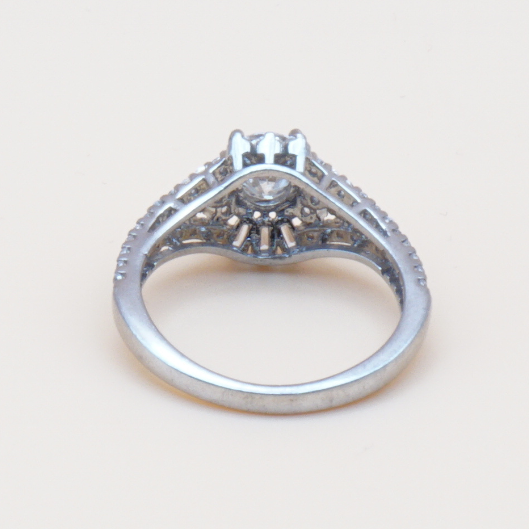 925 Silber Damen Ring mit Bergkristall aus Najaf - Durr al Najaf - Diamantenschliff