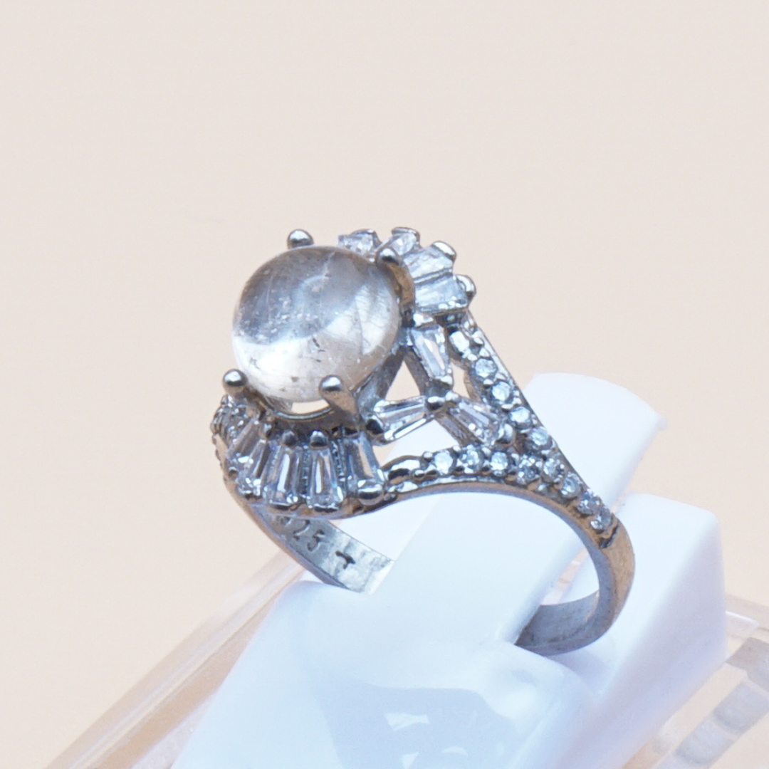 925 Silber Damen Ring mit Bergkristall aus Najaf - Durr al Najaf