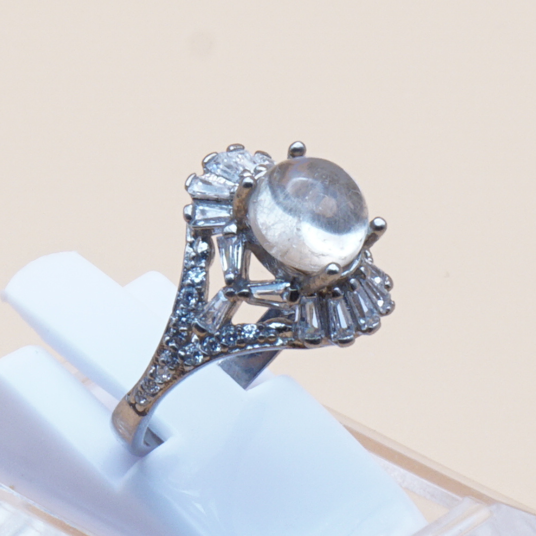 925 Silber Damen Ring mit Bergkristall aus Najaf - Durr al Najaf